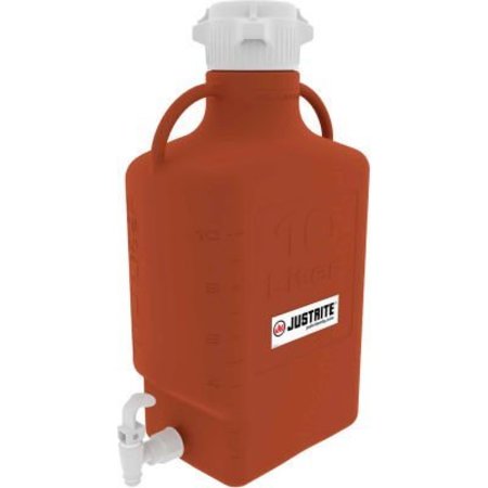 JUSTRITE Justrite Carboy With Spigot, HDPE, 10-Liter 12925